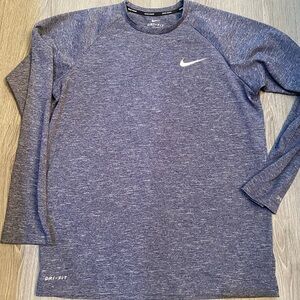 Nike Blue Long Sleeve Performance Tee